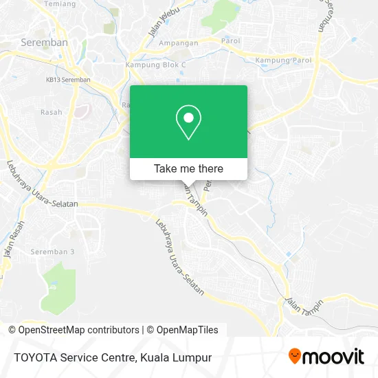TOYOTA Service Centre map