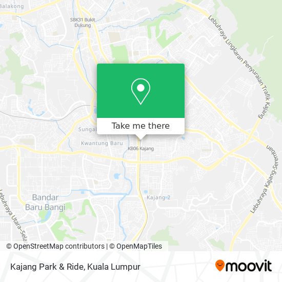 Kajang Park & Ride map