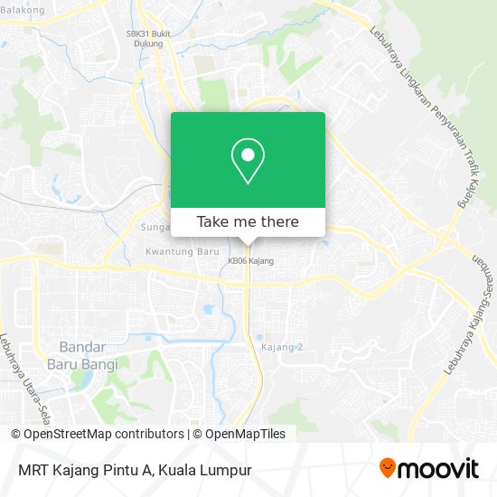 MRT Kajang Pintu A map