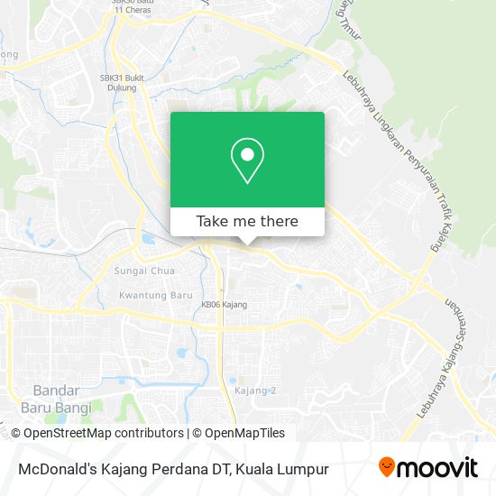 McDonald's Kajang Perdana DT map