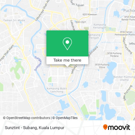 Sunztint - Subang map