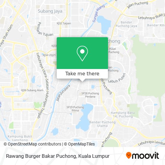 Rawang Burger Bakar Puchong map