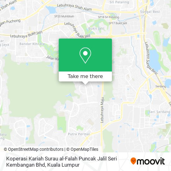 Peta Koperasi Kariah Surau al-Falah Puncak Jalil Seri Kembangan Bhd