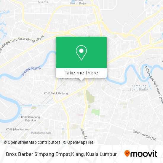 Bro's Barber Simpang Empat,Klang map