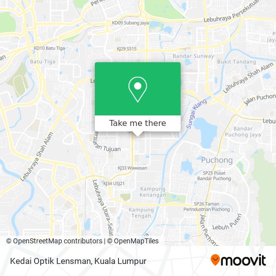 Kedai Optik Lensman map