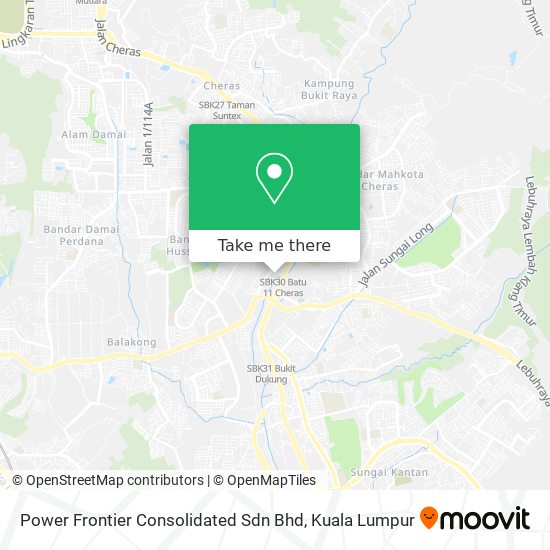 Power Frontier Consolidated Sdn Bhd map