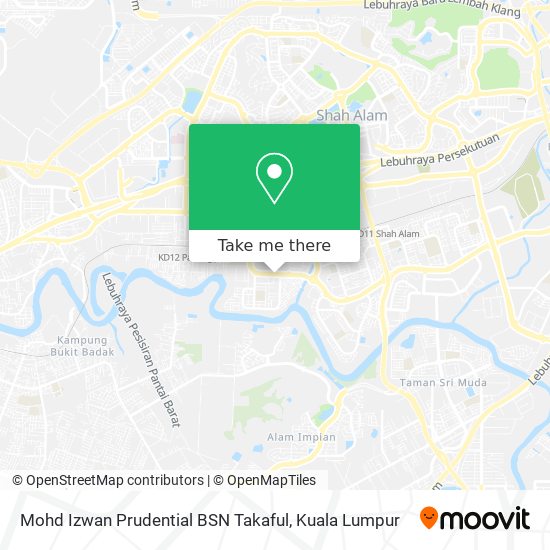 Peta Mohd Izwan Prudential BSN Takaful