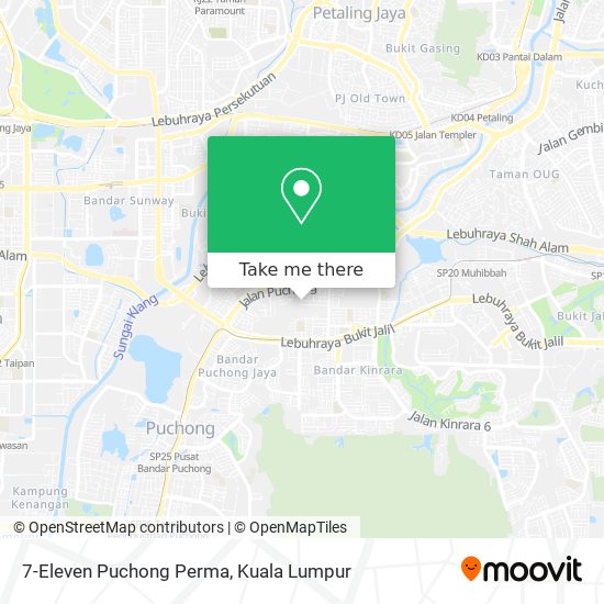 Peta 7-Eleven Puchong Perma