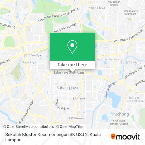 Sekolah Kluster Kecemerlangan SK USJ 2 map