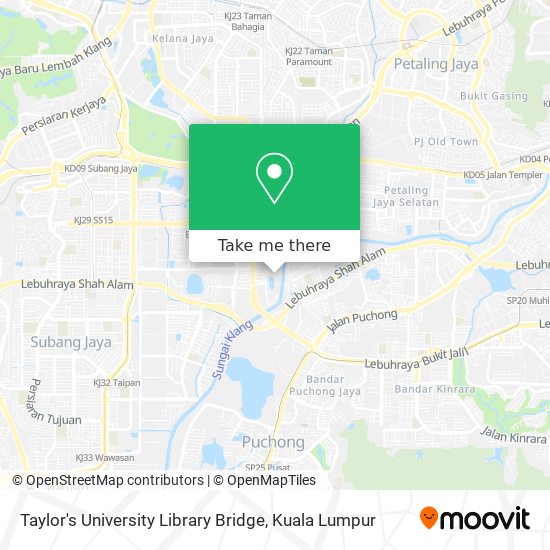 Taylor's University Library Bridge map