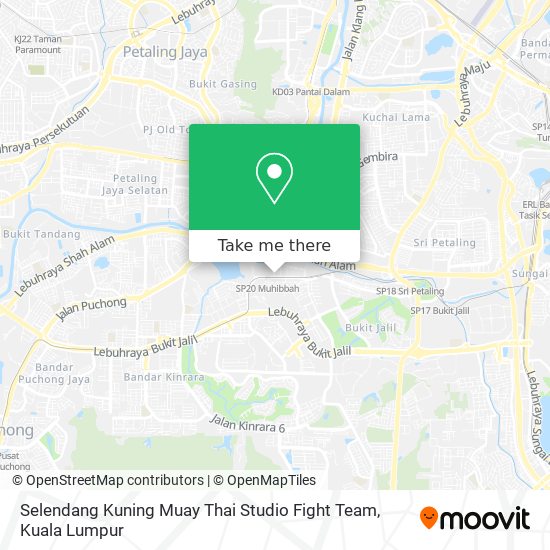 Peta Selendang Kuning Muay Thai Studio Fight Team