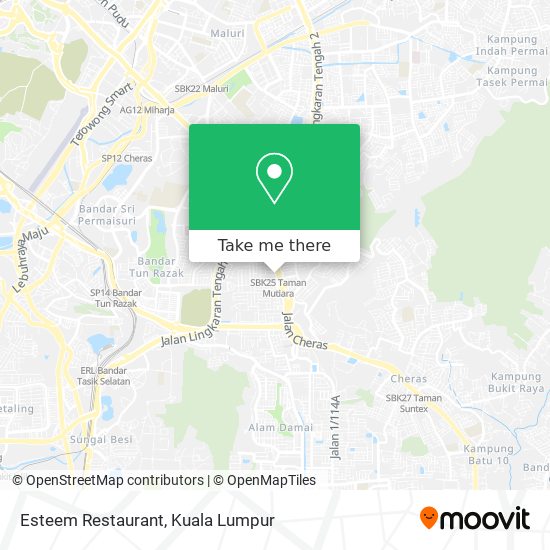 Esteem Restaurant map