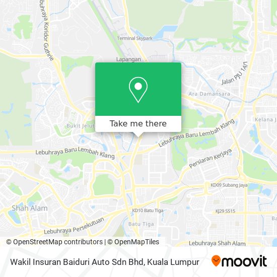 Peta Wakil Insuran Baiduri Auto Sdn Bhd