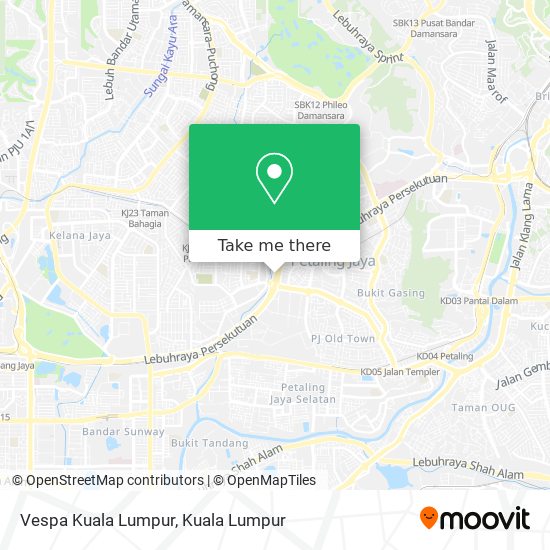 Peta Vespa Kuala Lumpur