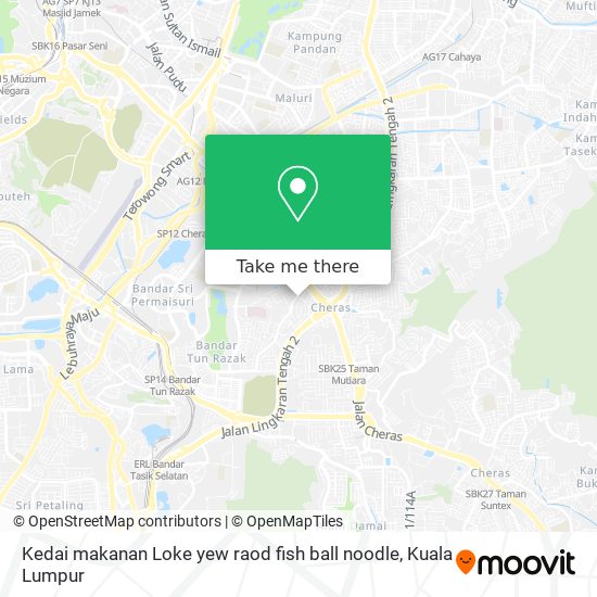 Kedai makanan Loke yew raod fish ball noodle map