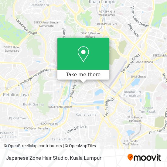 Japanese Zone Hair Studio map