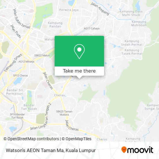 Watson's AEON Taman Ma map