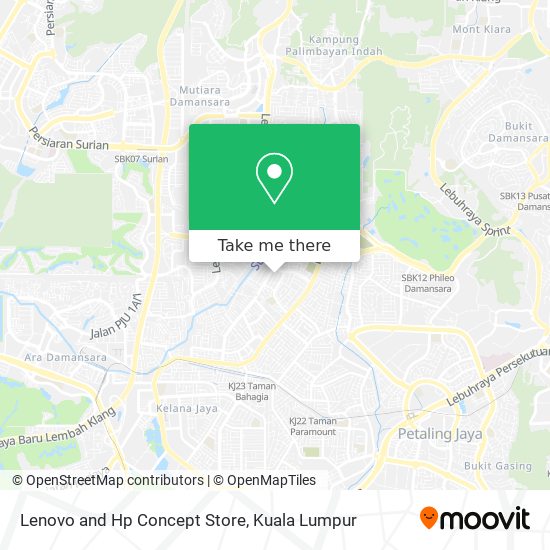 Lenovo and Hp Concept Store map