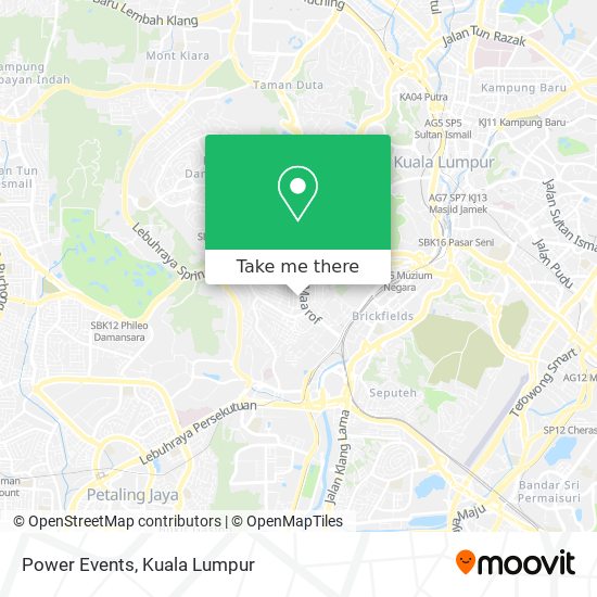 Power Events map