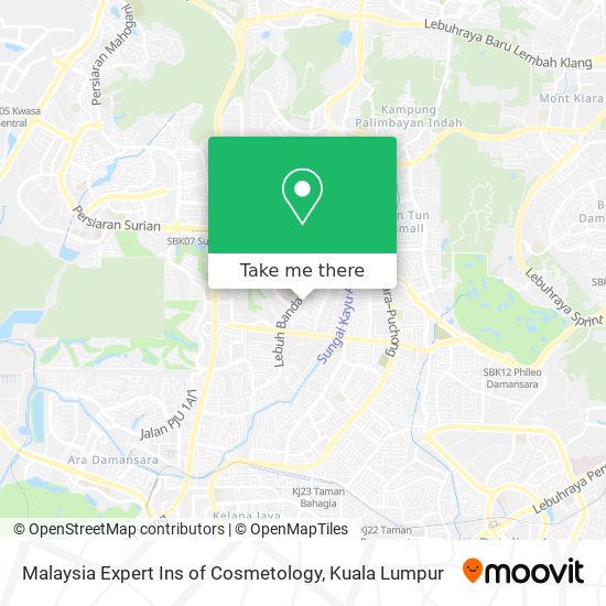 Malaysia Expert Ins of Cosmetology map