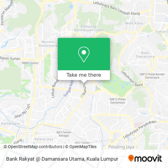 Peta Bank Rakyat @ Damansara Utama
