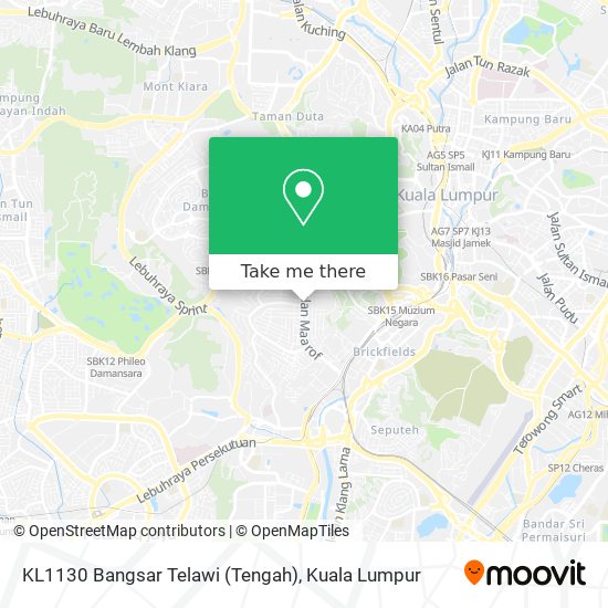 Peta KL1130 Bangsar Telawi (Tengah)