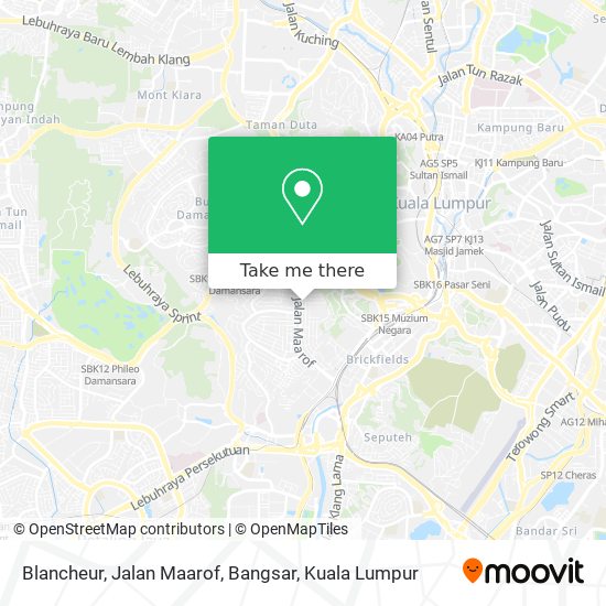 Blancheur, Jalan Maarof, Bangsar map