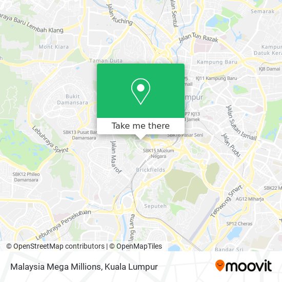 Malaysia Mega Millions map