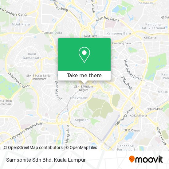 Peta Samsonite Sdn Bhd