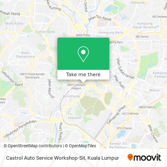 Castrol Auto Service Workshop-Sit map