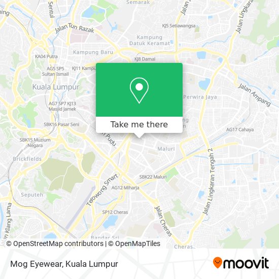 Mog Eyewear map