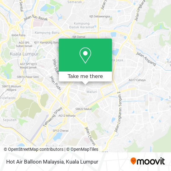 Hot Air Balloon Malaysia map