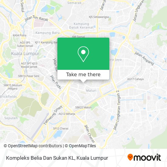 Kompleks Belia Dan Sukan KL map