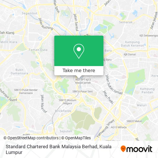 Peta Standard Chartered Bank Malaysia Berhad