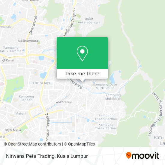 Nirwana Pets Trading map