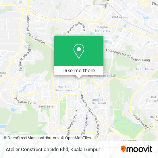 Atelier Construction Sdn Bhd map