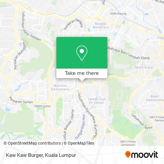 Kaw Kaw Burger map