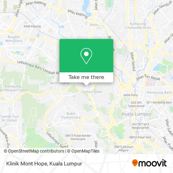 Klinik Mont Hope map