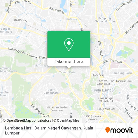 Peta Lembaga Hasil Dalam Negeri Cawangan