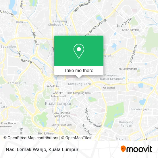Nasi Lemak Wanjo map
