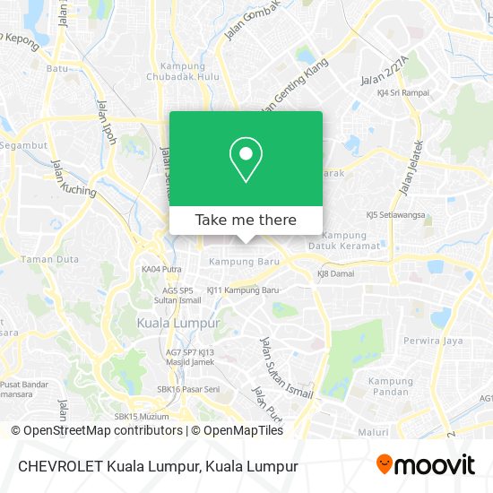 CHEVROLET Kuala Lumpur map