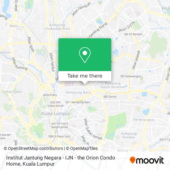 Peta Institut Jantung Negara - IJN - the Orion Condo Home