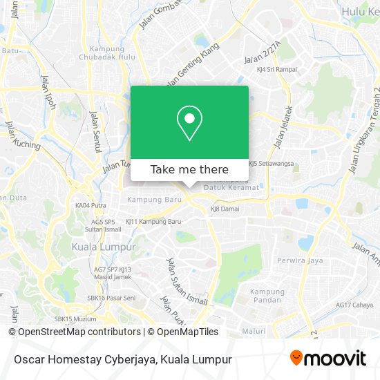 Oscar Homestay Cyberjaya map