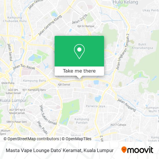 Masta Vape Lounge Dato' Keramat map