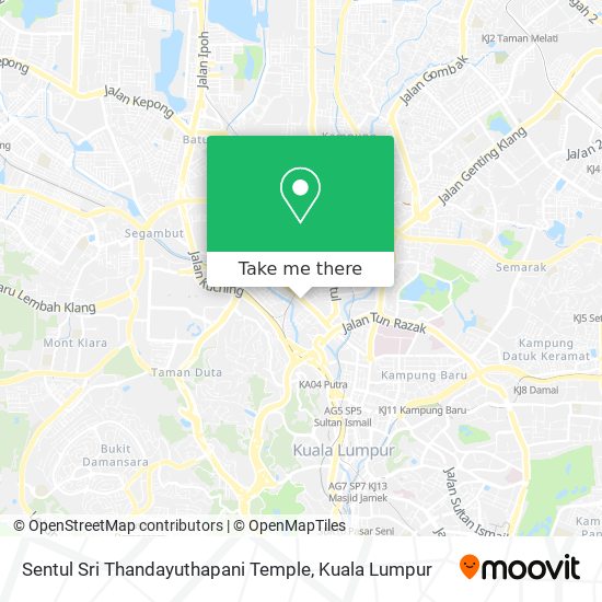 Peta Sentul Sri Thandayuthapani Temple