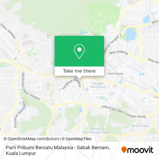 Parti Pribumi Bersatu Malaysia - Sabak Bernam map