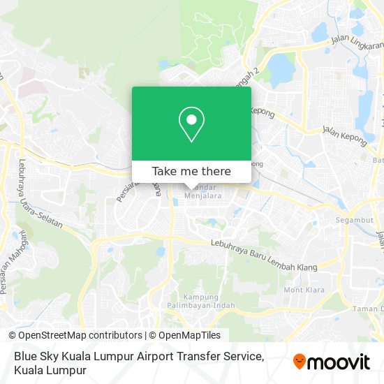 Blue Sky Kuala Lumpur Airport Transfer Service map