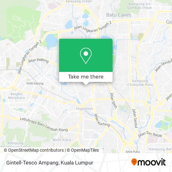 Gintell-Tesco Ampang map