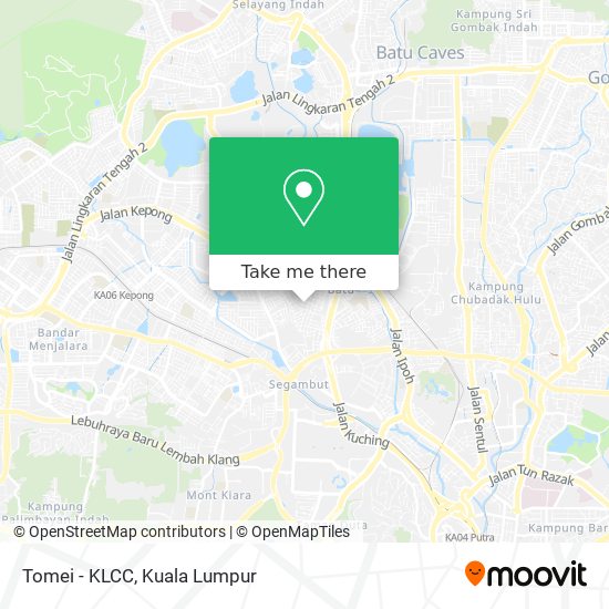 Tomei - KLCC map