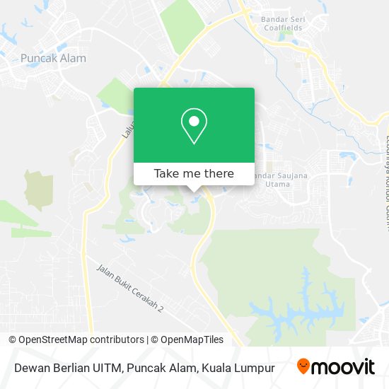 Dewan Berlian UITM, Puncak Alam map